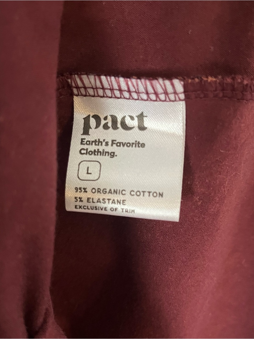 Pact Burgundy Long-Sleeve Floral Dress with Rust Blooms Large - Picture 4 of 7